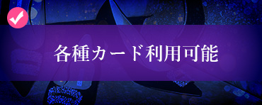 各種カード利用可能